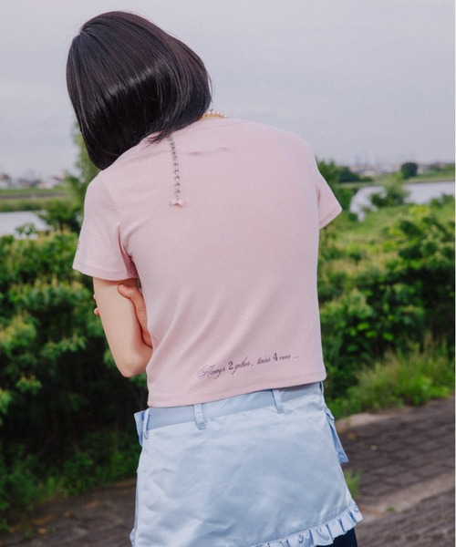 twins(nemne store)(ツインズ)の「twins castle tee(Tシャツ/カットソー・レディース・White/PINK・SMALL/MEDIUM)」の9枚目の写真