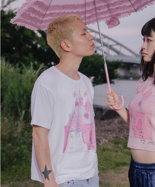twins(nemne store)(ツインズ)の「twins castle tee(Tシャツ/カットソー・レディース・White/PINK・SMALL/MEDIUM)」の16枚目の写真