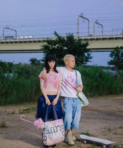 twins(nemne store)(ツインズ)の「twins castle tee(Tシャツ/カットソー・レディース・White/PINK・SMALL/MEDIUM)」の14枚目の写真