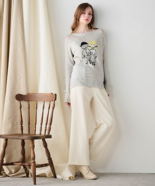 STUDIO PICONE(スタジオピッコーネ)の「コットン混ラメニット(ニット/セーター・レディース・ベージュ/ピンク・M/L)」の18枚目の写真