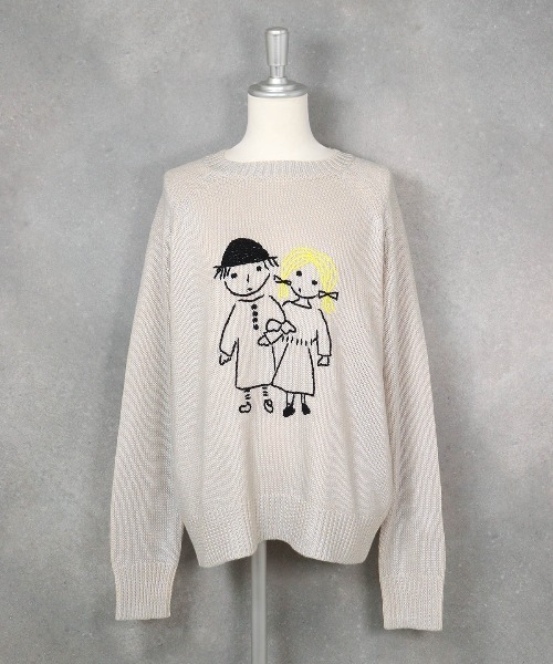 STUDIO PICONE(スタジオピッコーネ)の「コットン混ラメニット(ニット/セーター・レディース・ベージュ/ピンク・M/L)」の3枚目の写真