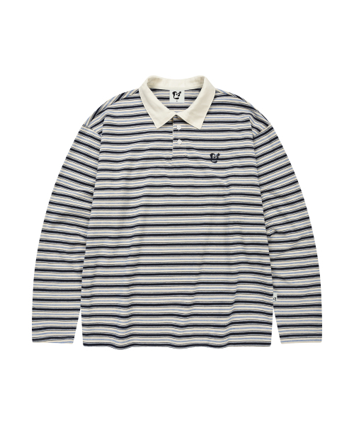 LMR（エルエムアール）の「マルチストライプカラー長袖TシャツNAVY（Tシャツ/カットソー・レディース・ネイビー・SMALL/MEDIUM）」の2枚目の写真