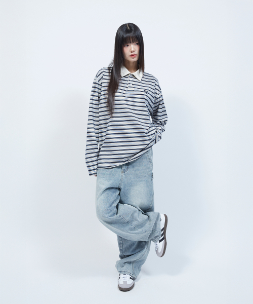 LMR（エルエムアール）の「マルチストライプカラー長袖TシャツNAVY（Tシャツ/カットソー・レディース・ネイビー・SMALL/MEDIUM）」の8枚目の写真