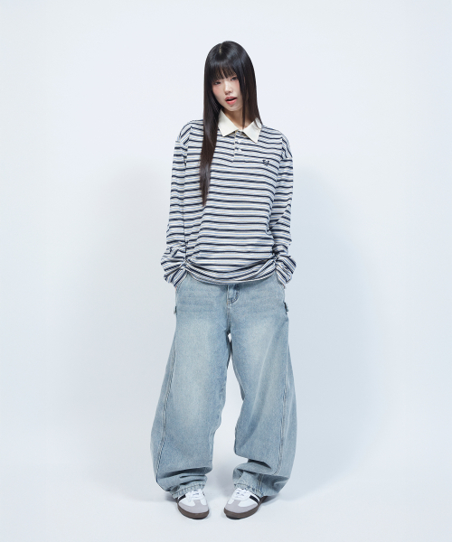 LMR（エルエムアール）の「マルチストライプカラー長袖TシャツNAVY（Tシャツ/カットソー・レディース・ネイビー・SMALL/MEDIUM）」の10枚目の写真