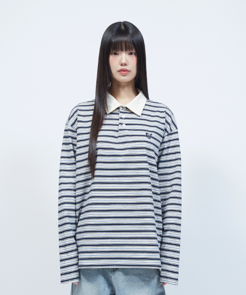 LMR（エルエムアール）の「マルチストライプカラー長袖TシャツNAVY（Tシャツ/カットソー・レディース・ネイビー・SMALL/MEDIUM）」の11枚目の写真