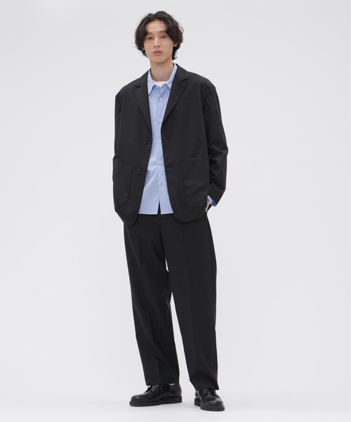 MARGARET HOWELL(マーガレットハウエル)の「MUTED WOOL CHECK(テーラードジャケット・メンズ・チャコール・LARGE/MEDIUM/SMALL)」の2枚目の写真