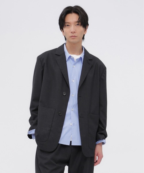 MARGARET HOWELL(マーガレットハウエル)の「MUTED WOOL CHECK(テーラードジャケット・メンズ・チャコール・LARGE/MEDIUM/SMALL)」の4枚目の写真