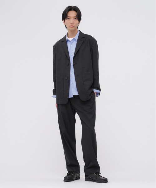 MARGARET HOWELL(マーガレットハウエル)の「MUTED WOOL CHECK(テーラードジャケット・メンズ・チャコール・LARGE/MEDIUM/SMALL)」の5枚目の写真