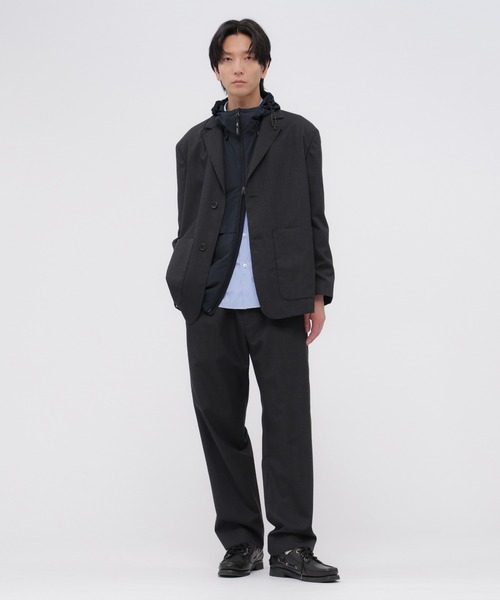 MARGARET HOWELL(マーガレットハウエル)の「MUTED WOOL CHECK(テーラードジャケット・メンズ・チャコール・LARGE/MEDIUM/SMALL)」の6枚目の写真