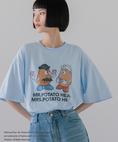 LOWRYS FARM(ローリーズファーム)の「TOY STORY(トイ・ストーリー)/プリントTシャツ 839513(Tシャツ/カットソー・レディース・グレー/ライトブルー/アイボリー/オフホワイト・FREE)」の4枚目の写真