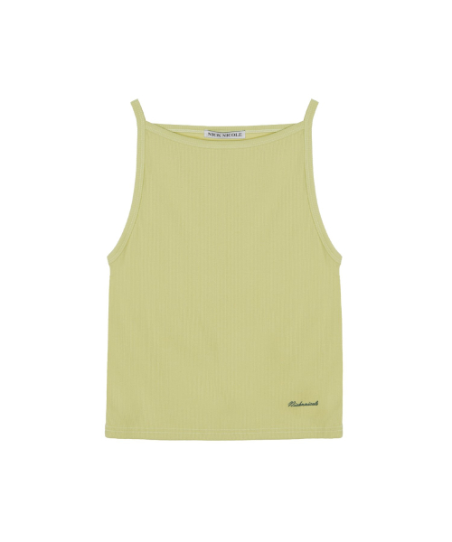 NICK&NICOLE(ニックアンドニコール)の「BOAT NECK SLEEVELESS TOP_OLIVE(Tシャツ/カットソー・レディース・その他・FREE)」の1枚目の写真