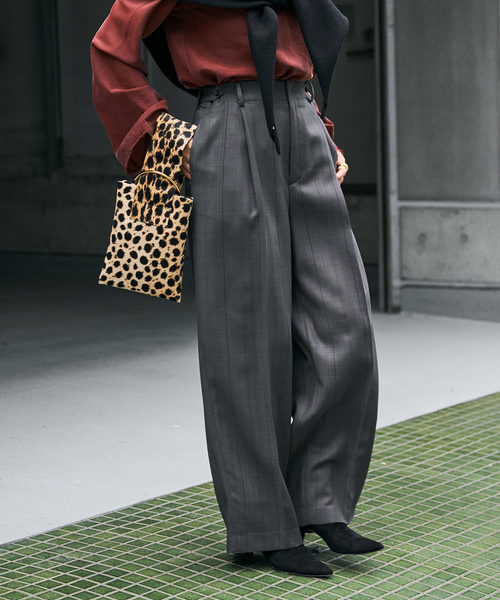 VERMEIL par iena(ヴェルメイユパーイエナ)の「Refined チェックタックパンツ(スラックス・レディース・その他4/その他1・36/40/38)」の2枚目の写真