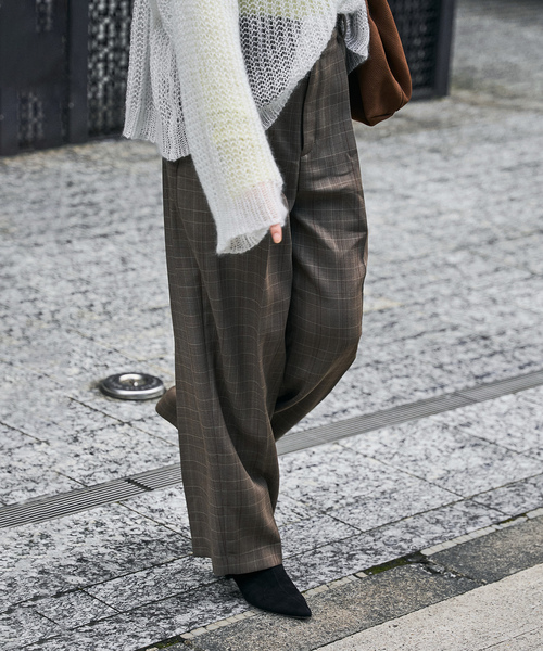 VERMEIL par iena(ヴェルメイユパーイエナ)の「Refined チェックタックパンツ(スラックス・レディース・その他4/その他1・36/40/38)」の1枚目の写真