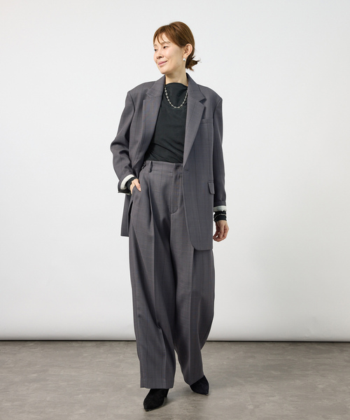 VERMEIL par iena(ヴェルメイユパーイエナ)の「Refined チェックタックパンツ(スラックス・レディース・その他4/その他1・36/40/38)」の4枚目の写真