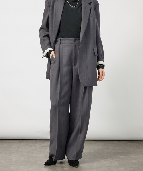 VERMEIL par iena(ヴェルメイユパーイエナ)の「Refined チェックタックパンツ(スラックス・レディース・その他4/その他1・36/40/38)」の7枚目の写真
