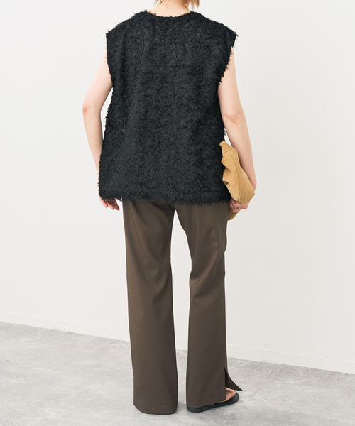 Spick & Span(スピックアンドスパン)の「《追加2》フェザーライクベスト(シャツ/ブラウス・レディース・ブラック/アイボリー・FREE)」の16枚目の写真