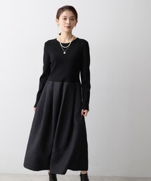 ニットドッキングワンピース