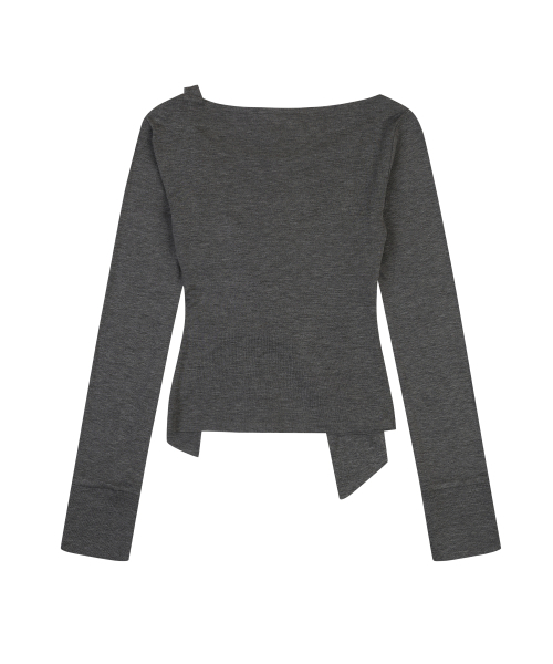 ORDINARY HOLIDAY（オーディナリー ホリデー）の「LAYERED JERSEY T-SHIRT [MELANGE GRAY]（Tシャツ/カットソー・レディース・その他・SMALL/MEDIUM）」の3枚目の写真