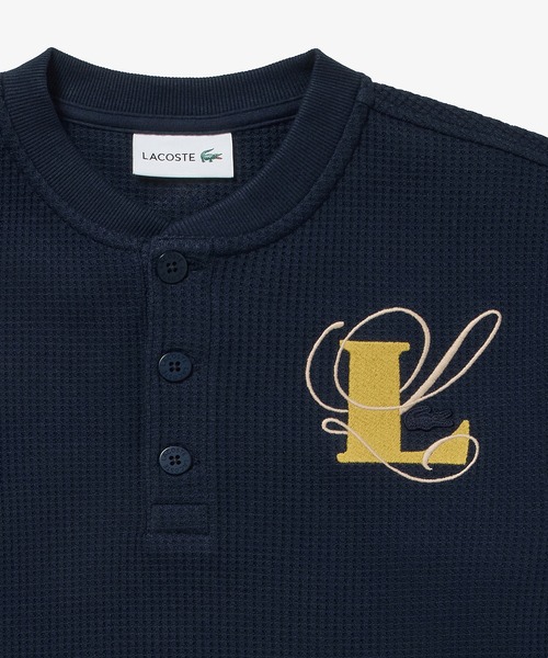LACOSTE(ラコステ)の「【オンライン限定】LACOSTE オーバーサイズ ワンポイント刺繍ロゴ ヘンリーネック長袖Tシャツ / ワッフルカットソー(Tシャツ/カットソー・メンズ・グレー/ネイビー/カーキ・5/4/6/2/3)」の11枚目の写真
