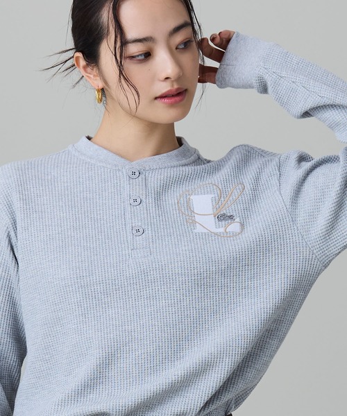 オンライン限定】LACOSTE オーバーサイズ ワンポイント刺繍ロゴ