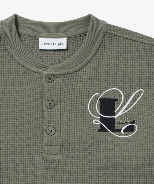 LACOSTE(ラコステ)の「【オンライン限定】LACOSTE オーバーサイズ ワンポイント刺繍ロゴ ヘンリーネック長袖Tシャツ / ワッフルカットソー(Tシャツ/カットソー・メンズ・グレー/ネイビー/カーキ・5/4/6/2/3)」の16枚目の写真