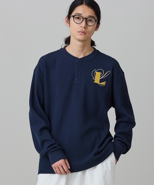 LACOSTE(ラコステ)の「【オンライン限定】LACOSTE オーバーサイズ ワンポイント刺繍ロゴ ヘンリーネック長袖Tシャツ / ワッフルカットソー(Tシャツ/カットソー・メンズ・グレー/ネイビー/カーキ・5/4/6/2/3)」の19枚目の写真