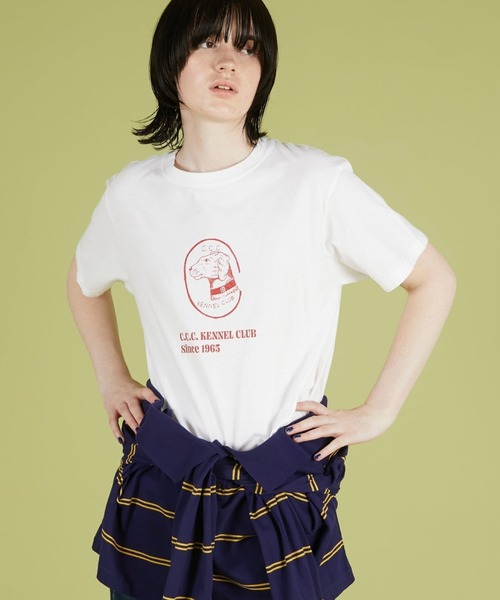 crinkle crinkle crinkle(クリンクルクリンクルクリンクル)の「2パックTシャツ / プリントTシャツ / 【crinkle crinkle crinkle】 2 pack T shirts(Tシャツ/カットソー・レディース・ホワイト・FREE)」の1枚目の写真