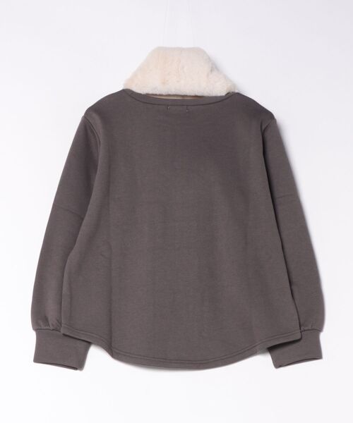 BELLUNA PLUS(ベルーナ)の「ティペット付!あったか裏起毛プルオーバー(Tシャツ/カットソー・レディース・チャコール/アイボリー系/ネイビー系・X-LARGE/MEDIUM/LARGE)」の5枚目の写真