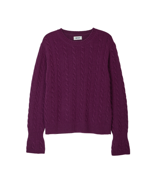 NOHANT(ノアン)の「コルセットカフケーブルニット パープル(ニット/セーター・レディース・パープル系・LARGE/SMALL/MEDIUM)」の7枚目の写真