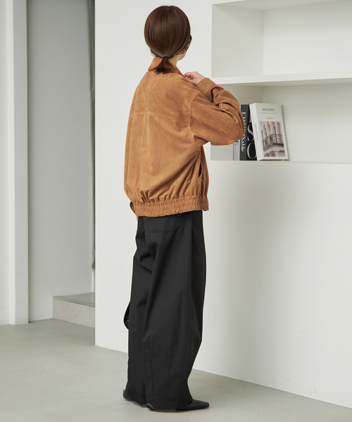 SLOBE IENA(スローブイエナ)の「《シリーズあり/追加》FAKEスエードブルゾン(その他アウター・レディース・キャメル・FREE)」の21枚目の写真