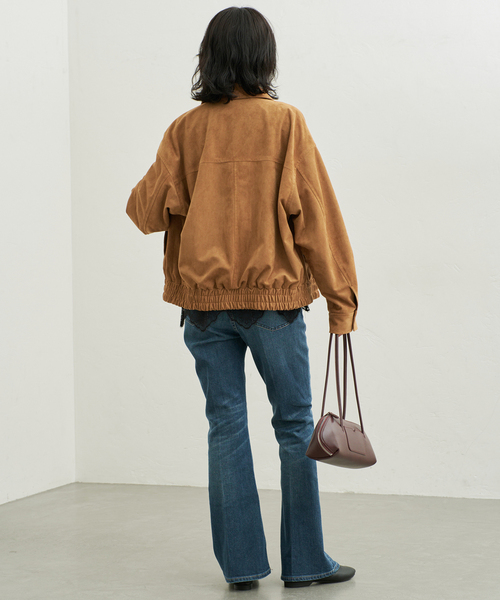 SLOBE IENA(スローブイエナ)の「《シリーズあり/追加》FAKEスエードブルゾン(その他アウター・レディース・キャメル・FREE)」の10枚目の写真