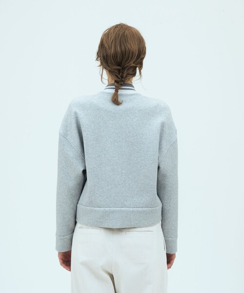 GALERIE VIE(ギャルリー ヴィー)の「コットンヤクカシミヤブレンドジャージー ボンバージャケット(ブルゾン・レディース・ブラウン系/ライトグレー・FREE)」の6枚目の写真