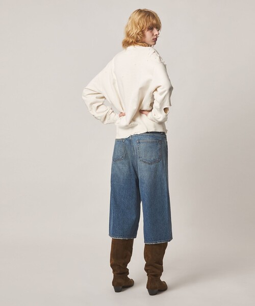6(ロク)の「<timemachine>WIDE SHORT DENIM/パンツ(デニムパンツ・レディース・ライトブルー・27/24/25/26/28)」の4枚目の写真