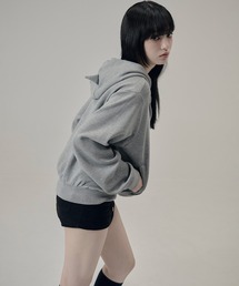 cat ears print zip hooded top / キャットイヤープリントジップフード付きトップス
