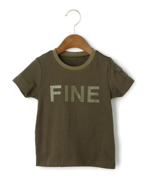 green label relaxing（グリーンレーベルリラクシング）の「オーガニックコットン FINE プリント Tシャツ SS◆（Tシャツ/カットソー・キッズ・オフホワイト/ダークグリーン・125/105/95/115/135）」の2枚目の写真