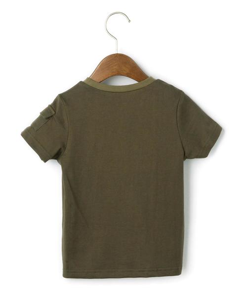 green label relaxing（グリーンレーベルリラクシング）の「オーガニックコットン FINE プリント Tシャツ SS◆（Tシャツ/カットソー・キッズ・オフホワイト/ダークグリーン・125/105/95/115/135）」の3枚目の写真