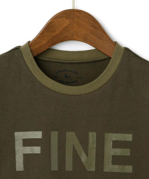 green label relaxing（グリーンレーベルリラクシング）の「オーガニックコットン FINE プリント Tシャツ SS◆（Tシャツ/カットソー・キッズ・オフホワイト/ダークグリーン・125/105/95/115/135）」の4枚目の写真