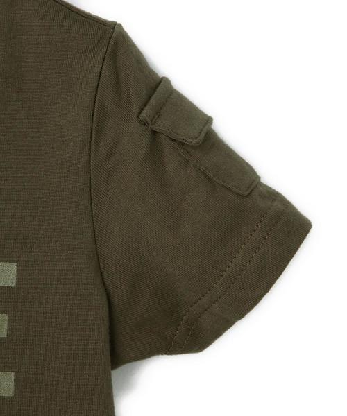 green label relaxing（グリーンレーベルリラクシング）の「オーガニックコットン FINE プリント Tシャツ SS◆（Tシャツ/カットソー・キッズ・オフホワイト/ダークグリーン・125/105/95/115/135）」の5枚目の写真