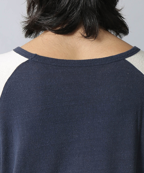AMERICAN RAG CIE(アメリカンラグシー)の「AMERICAN RAG CIE シルク100%ラグランTシャツ「CALIF. RIVERSIDE,」【WEB限定】(Tシャツ/カットソー・メンズ・オフホワイト/ブラック系その他/ネイビー・2/3/1)」の15枚目の写真