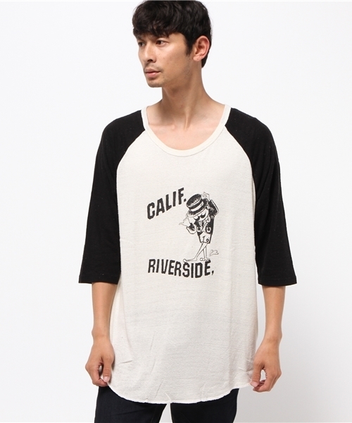 AMERICAN RAG CIE(アメリカンラグシー)の「AMERICAN RAG CIE シルク100%ラグランTシャツ「CALIF. RIVERSIDE,」【WEB限定】(Tシャツ/カットソー・メンズ・オフホワイト/ブラック系その他/ネイビー・2/3/1)」の21枚目の写真
