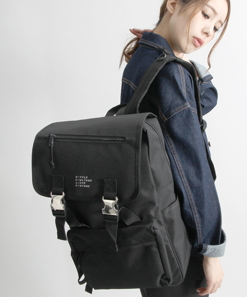 WEGO(ウィゴー)の「WEGO/フラップメタルバックパック(バックパック/リュック・メンズ・ネイビー/ブラック/グレー・FREE)」の2枚目の写真