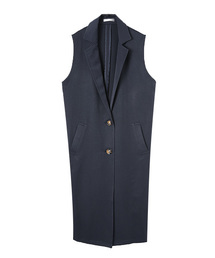 Luz Llena (philter) | 【2016 A/W】ロング丈・ノースリーブチェスターコート/ジレンチ(チェスターコート)