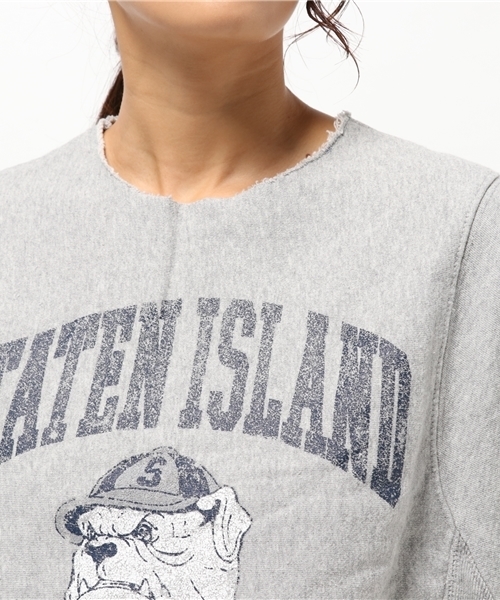 RODEO CROWNS WIDE BOWL（ロデオクラウンズワイドボウル）の「ブルドック リメイク スウェット（Tシャツ/カットソー・レディース・ベージュ/ネイビー/ボルドー/トップグレー・MEDIUM/SMALL）」の8枚目の写真