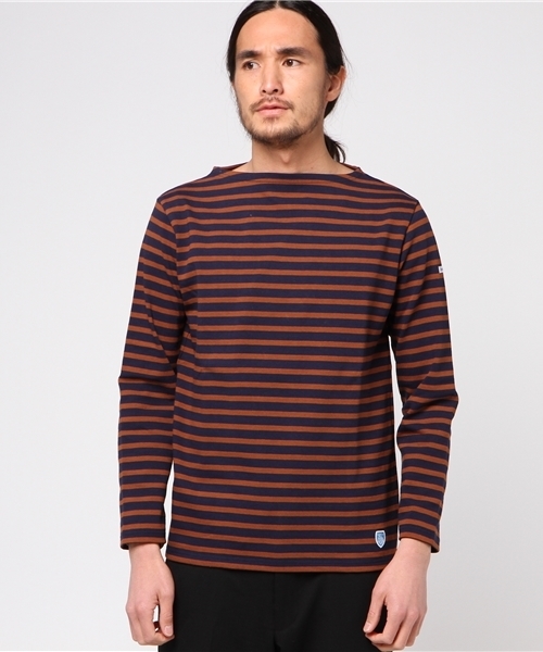 ORCIVAL(オーシバル)の「ORCIVAL ♯B211 バスクシャツ (Tシャツ/カットソー・メンズ・ホワイト系その他/ネイビー/ブラック/レッド/ブラウン/グリーン/グレー・3/5/4)」の4枚目の写真