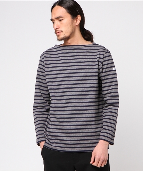 ORCIVAL(オーシバル)の「ORCIVAL ♯B211 バスクシャツ (Tシャツ/カットソー・メンズ・ホワイト系その他/ネイビー/ブラック/レッド/ブラウン/グリーン/グレー・3/5/4)」の3枚目の写真