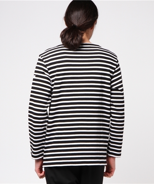 ORCIVAL(オーシバル)の「ORCIVAL ♯B211 バスクシャツ (Tシャツ/カットソー・メンズ・ホワイト系その他/ネイビー/ブラック/レッド/ブラウン/グリーン/グレー・3/5/4)」の9枚目の写真