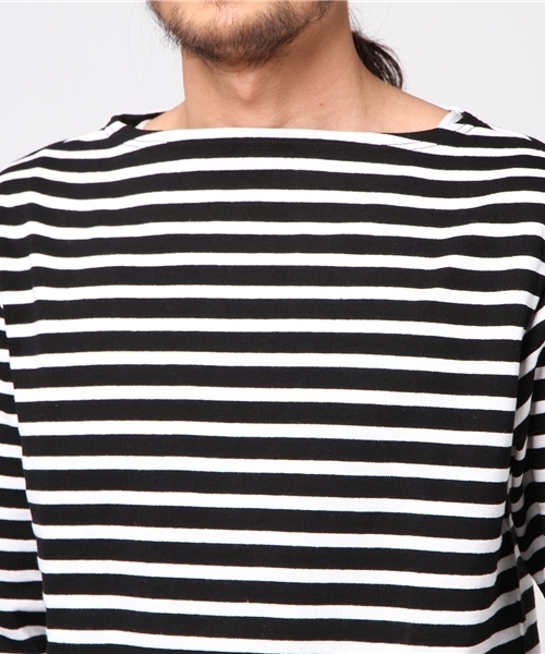 ORCIVAL(オーシバル)の「ORCIVAL ♯B211 バスクシャツ (Tシャツ/カットソー・メンズ・ホワイト系その他/ネイビー/ブラック/レッド/ブラウン/グリーン/グレー・3/5/4)」の10枚目の写真