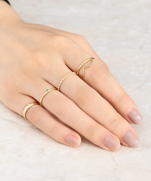 ノワールドプーぺ K10 レイヤード ゴールドリング