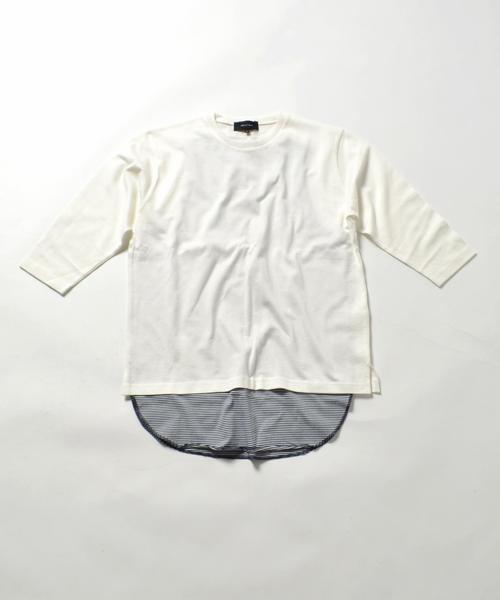 SHIPS JET BLUE（シップスジェットブルー）の「《2017SS先行予約》 SHIPS JET BLUE: 【2枚セット】レイヤード 7スリーブTee■（Tシャツ/カットソー・メンズ・ブラック/ワイン/ホワイト・LARGE/SMALL/MEDIUM）」の6枚目の写真