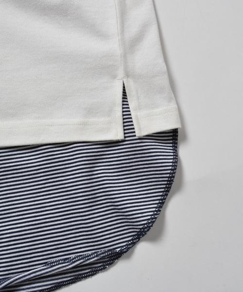 SHIPS JET BLUE（シップスジェットブルー）の「《2017SS先行予約》 SHIPS JET BLUE: 【2枚セット】レイヤード 7スリーブTee■（Tシャツ/カットソー・メンズ・ブラック/ワイン/ホワイト・LARGE/SMALL/MEDIUM）」の10枚目の写真